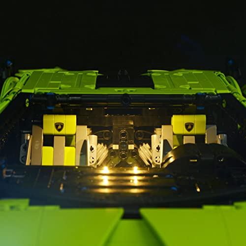 SDFGDFD Conjunto de Luces para Lamborghini SIAN FKP Roadster Kit de luz LED Compatible con Lego 42115 Modelo de Construcción de Bloques (Modelo excluido) Puede Tocar Musica