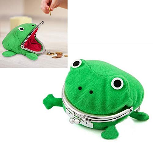 Seatechlogy Cartera Rana Naruto Monedero Naruto Rana Original Juguetes de Peluche Rana Verde Lindo Bolso de La Moneda de Cosplay Puntales de Juguete de Felpa para Amantes Y Cospla - 12 cm