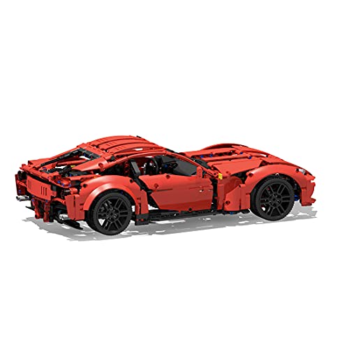 SENG MOC-66207 - Coche deportivo F12 Berlinetta (1171 piezas, 1/10, con bloques de sujeción, compatible con Lego)