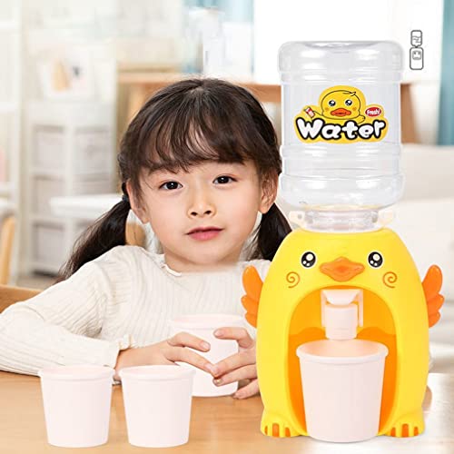 Sensiabl Dispensador de agua para niños de dibujos animados pato bebida fuente de agua enfriador de agua jugo leche máquina de beber dispensador de jugo para niños amarillo