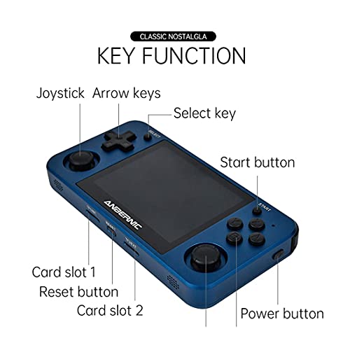 SERBVN ANBERNIC RG351MP Máquina de juegos arcade de mano Retro Consola - 128 GB, 20000 Juegos- Verde menta