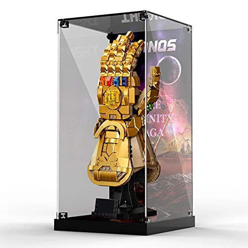 SEREIN Vitrina de Acrílica para Lego 76191 Infinity Gauntlet, Estuche de Muestra Caja de Presentación de Escaparate Compatible con Lego Marvel 76191 (Sin Modelo de Lego)