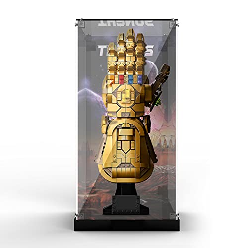 SEREIN Vitrina de Acrílica para Lego 76191 Infinity Gauntlet, Estuche de Muestra Caja de Presentación de Escaparate Compatible con Lego Marvel 76191 (Sin Modelo de Lego)