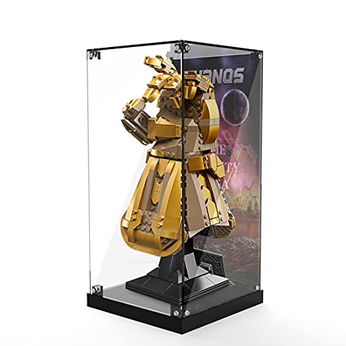 SEREIN Vitrina de Acrílica para Lego 76191 Infinity Gauntlet, Estuche de Muestra Caja de Presentación de Escaparate Compatible con Lego Marvel 76191 (Sin Modelo de Lego)