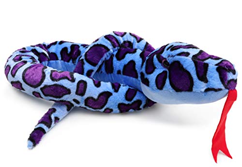 Serpiente felpa gigante - 180cm - Juguetes blandos para niños (BLUE&PURPLE)