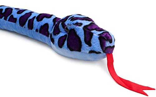 Serpiente felpa gigante - 180cm - Juguetes blandos para niños (BLUE&PURPLE)