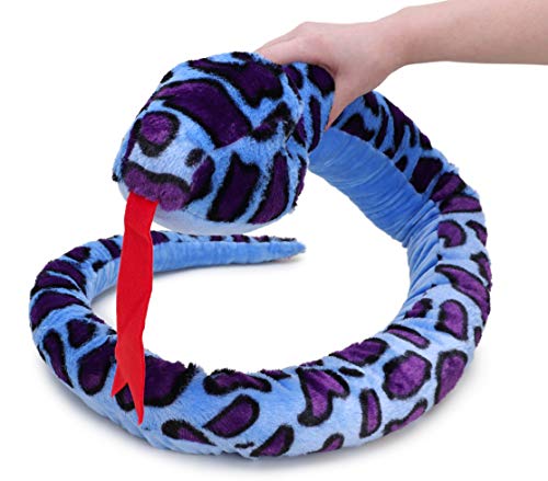 Serpiente felpa gigante - 180cm - Juguetes blandos para niños (BLUE&PURPLE)