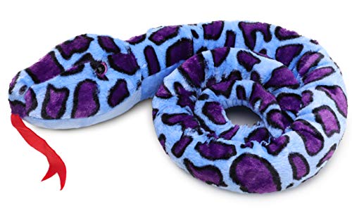 Serpiente felpa gigante - 180cm - Juguetes blandos para niños (BLUE&PURPLE)