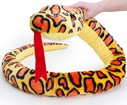 Serpiente felpa gigante - 180cm - Juguetes blandos para niños (Orange)