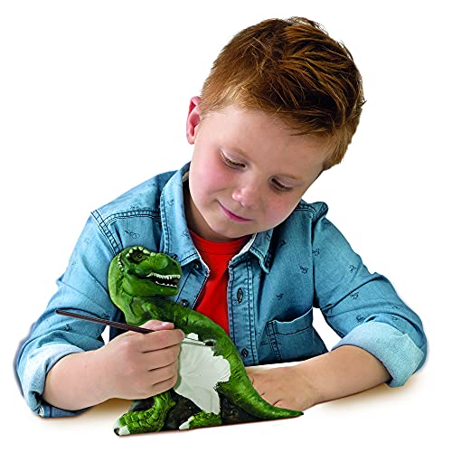 SES Creative- Moldear y Pintar-Esqueleto T-Rex Set de Moldeado con Yeso, Multicolor (14206)