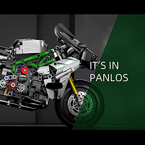 SESAY Juego de construcción de bloques de construcción para moto Kawasaki Ninja, 865 piezas, modelo de carreras de moto, compatible con la técnica Lego.