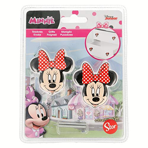 Set 2 UDS. Tiradores Porcelana con Forma 6 * 5,5cm Minnie Mouse - Disney -