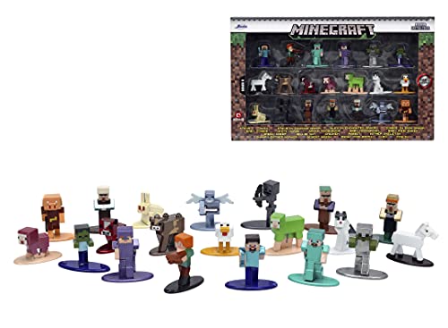 Set 20 nanofiguras Minecraft, 4 cm W6 (Jada 253265005)