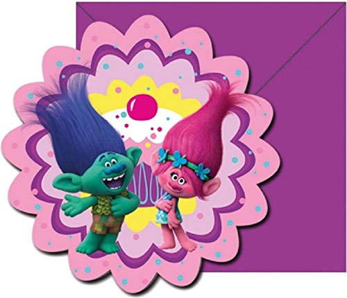 Set 6 invitaciones Trolls Poppy Party (5201184870198)