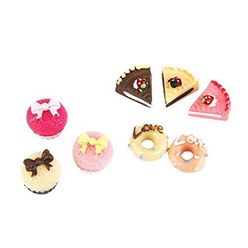 sharprepublic 8 Piezas Casa de Muñecas en Miniatura Panadería Tienda Cocina Comida Pastel Donuts Cupcake 1:12