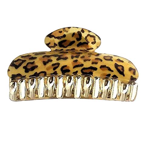 sharprepublic Clips De Agarre De Garra De Pelo Grande De Leopardo De Las Mujeres Pinzas para El Cabello Broche Herramientas De Maquillaje - Leopardo Ligero S