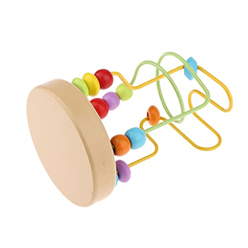 sharprepublic Matemáticas de Juguetes de Matemáticas Circle Bead Abacus Wire - Alrededor de Las Cuentas del Círculo - Juguetes Educativos de Madera - Beads Maze rol - Flor de Sol