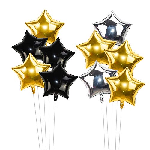 SHENGDANJIE Adornos de Navidad Año Nuevo 2020 Número Foil Balloon Gold Silver Black Star Balloon For Christmas New Year Party Home Bolas Inflables Decoración