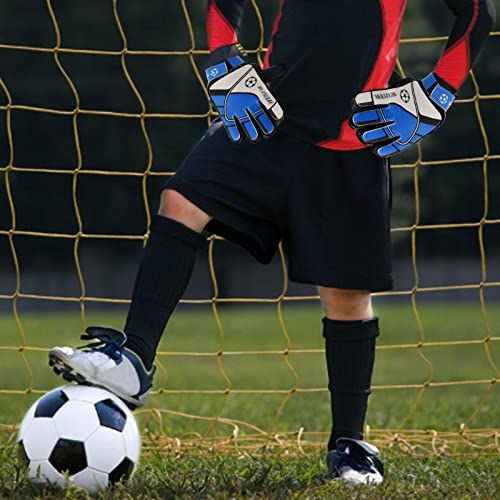 Shenrongtong De Portero de fútbol para niños, niños, niños, Super Grip | Gran Guante de Portero para Terreno Duro con protección de muñeca niños