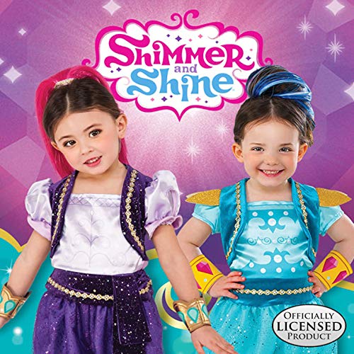 Shimmer & Shine - Disfraz Deluxe turquesa para niña, infantil S (3-4 años) Rubie's 620792-S