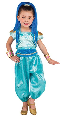 Shimmer & Shine - Disfraz Deluxe turquesa para niña, infantil S (3-4 años) Rubie's 620792-S