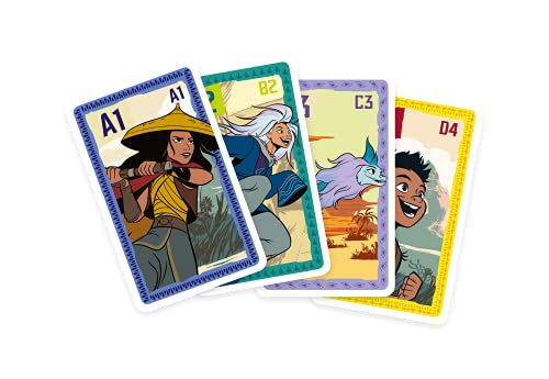 Shuffle Disney 7 Familias Raya y Le Dernier Dragon-Juego de Cartas para niño, 10023812