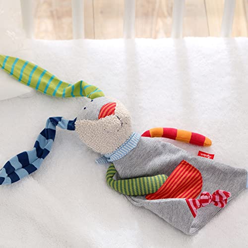 Sigikid 41274 - Doudou en Forma de Conejo Ringeldingel, Unisex, Color: Gris / Multicolor