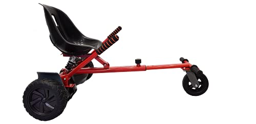 SILI® Kart de suspensión de carretera para 2 ruedas autoequilibradas, diseño mejorado con suspensión bajo el asiento (rojo)