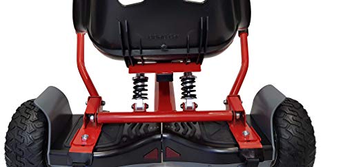 SILI® Kart de suspensión de carretera para 2 ruedas autoequilibradas, diseño mejorado con suspensión bajo el asiento (rojo)