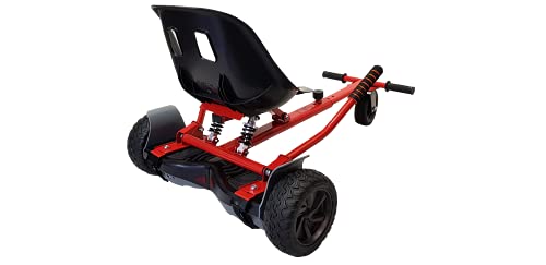 SILI® Kart de suspensión de carretera para 2 ruedas autoequilibradas, diseño mejorado con suspensión bajo el asiento (rojo)