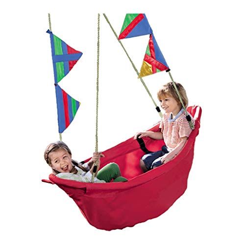 Silla Colgante Oscilación de interior juguete oscilación al aire libre de los niños colgantes góndolas Jardín Swing, Swing Kids Silla de los niños del asiento de la hamaca, Rojo Columpio infantil