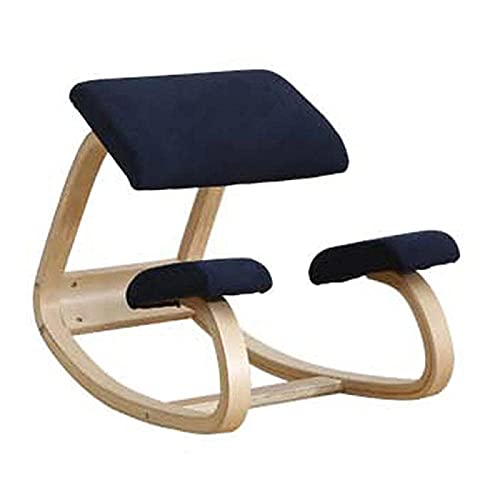 Silla De Rodillas Mecedora De Madera, Silla Ergonómica Profesional para Arrodillarse Que Corrige La Postura del Dolor De Espalda Y El Cuello, Cojines Cómodos para El Hogar,E