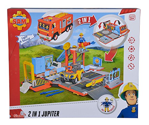 Simba 109251029 – bombero Sam Jupiter 2 en 1 con sonido , color/modelo surtido