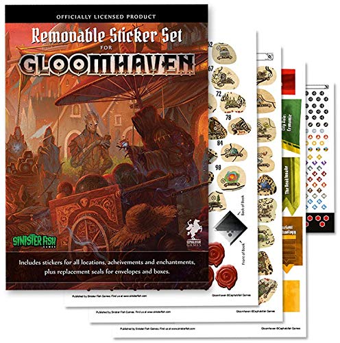 Sinister Fish Games SIF00020 Gloomhaven: Juego de Pegatinas extraíbles, Colores Mezclados