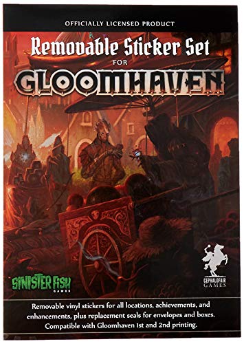 Sinister Fish Games SIF00020 Gloomhaven: Juego de Pegatinas extraíbles, Colores Mezclados