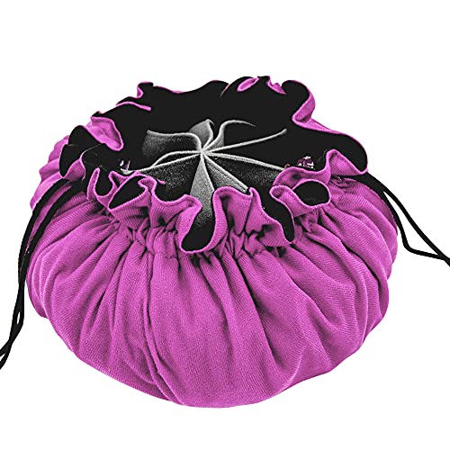 SIQUK Bolsa de Dados Grande Bolsa de Dados con Bolsillos Dice Bag Dice Pouch Bolsa para Dados DND RPG Juegos de Mesa, Rosa Roja