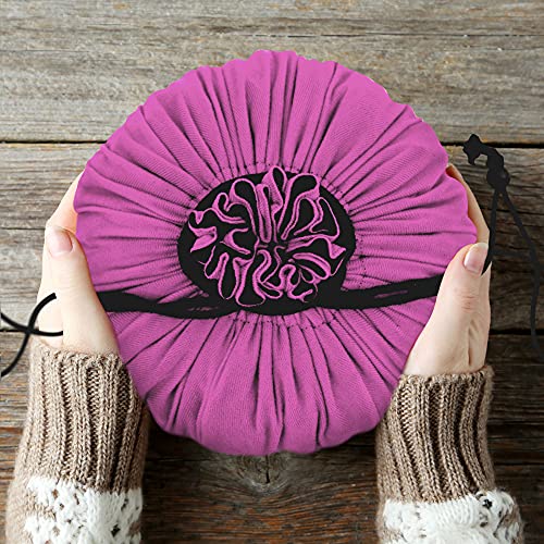 SIQUK Bolsa de Dados Grande Bolsa de Dados con Bolsillos Dice Bag Dice Pouch Bolsa para Dados DND RPG Juegos de Mesa, Rosa Roja