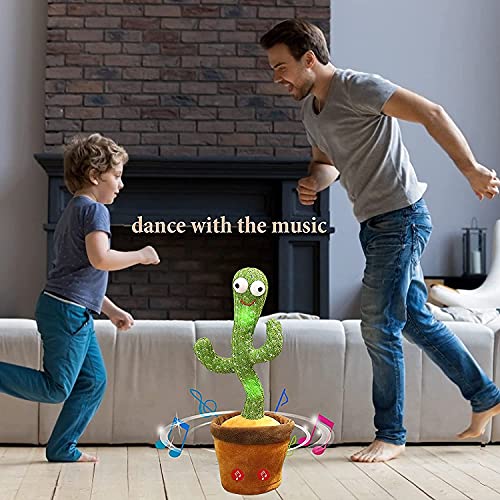 siyushop Dancing Cactus Toy, Dancing Cactus Repetición, Bailing Cactus Toy Récord, Brillo Cactus Cactus Toy Peluche for la decoración del hogar, Jugando a los niños, PC 1