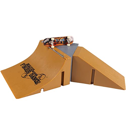 Skate Park Kit De Rampa De Rampa Piezas De La Rampa Monopatín Entrenamiento Props Novedad Dedo Patineta Juguete Mini Diapotado Skate Park Kit DIY Finger Deporte Entrenamiento Props Toy Style 3