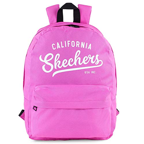 SKECHERS - Mochila Hombre Mujer Deporte Escolar Tgrabajo Adolescente de Marca SKECHERS, con Bolsillo Interior iPad Tablet Ideal para Instituto Práctica Cómoda y versátil S904, Color Violeta Rosado