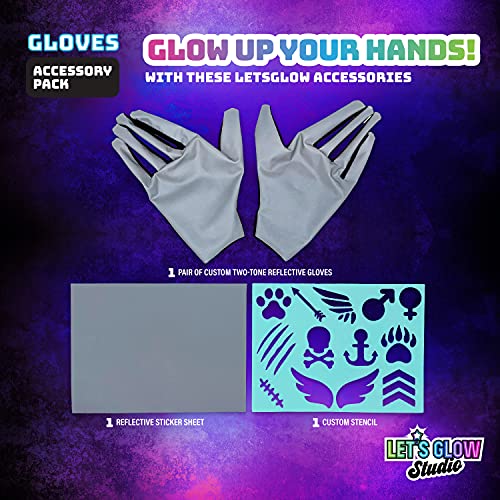 Sky Castle LetsGlow - Juego de guantes de estudio para LetsGlow Studio DIY Arts and Crafts Influencer Video Creator Kit - (LetsGlow Studio se vende por separado)