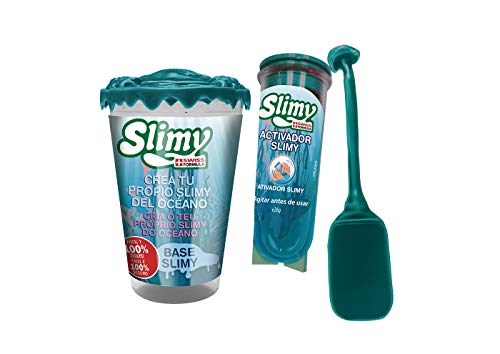 Slimy Creations Océano Profundo Slime Coleccionable, color azul oscuro/aguamarina (Fábrica de Juguetes 41310) , color/modelo surtido