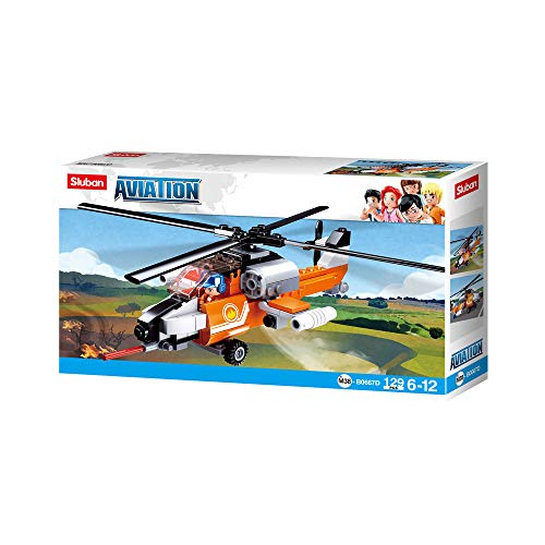 Sluban Klemmbausteine Sluban SL07119 M38-B0667D - Juego de Bloques de Montaje con Forma de avión, con Figura de Juego, Multicolor