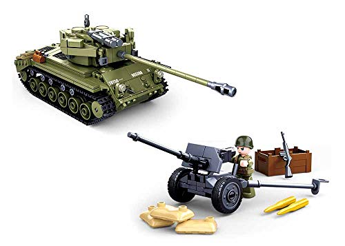 Sluban M38-B0860 Wwii-m261 Pershing Tanque Medio 2 en 1