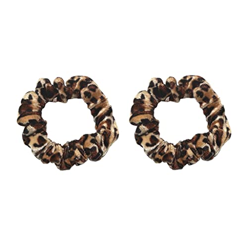 SM SunniMix 2pcs Leopardo Impreso Cintas para El Pelo Elástico Scrunchies Accesorio de Cuerdas de Pelo - 4