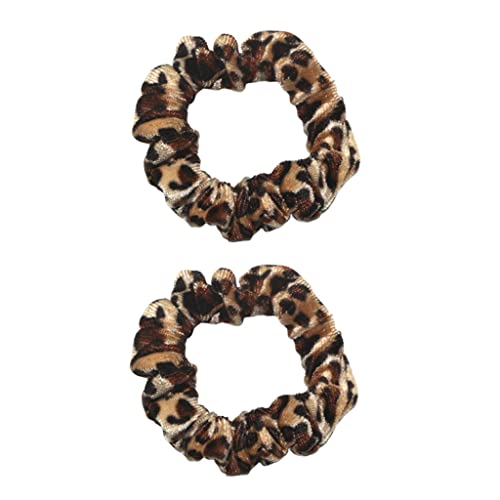 SM SunniMix 2pcs Leopardo Impreso Cintas para El Pelo Elástico Scrunchies Accesorio de Cuerdas de Pelo - 4