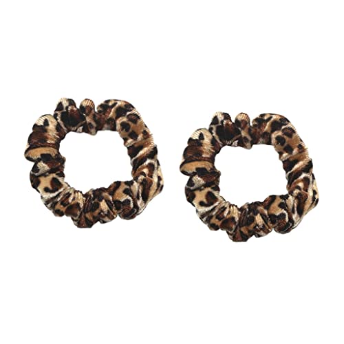 SM SunniMix 2pcs Leopardo Impreso Cintas para El Pelo Elástico Scrunchies Accesorio de Cuerdas de Pelo - 4