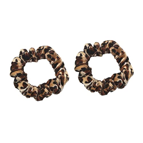 SM SunniMix 2pcs Leopardo Impreso Cintas para El Pelo Elástico Scrunchies Accesorio de Cuerdas de Pelo - 4