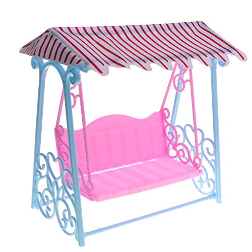 SM SunniMix Silla de Mesa de Jardín en Miniatura Juego de Columpios Accesorios de Casa de Muñecas para Doll