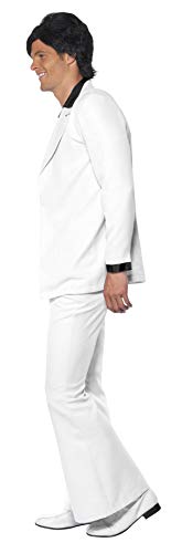 Smiffy'S 39427XL - Disfraz de años 70s retro para hombre, color blanco, talla XL